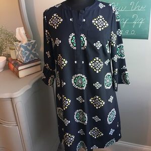 Navy pattern dress